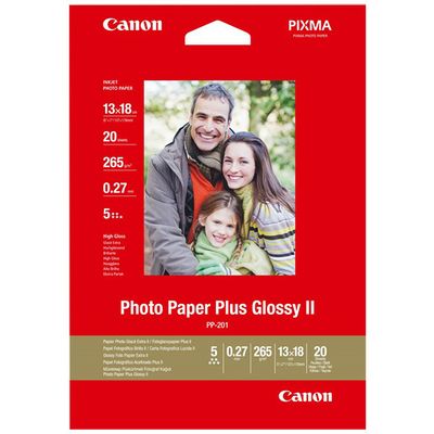 Canon PP-201 photo paper plus glossy II 265 grams 13 x 18 cm (20 vel) Fotopapier