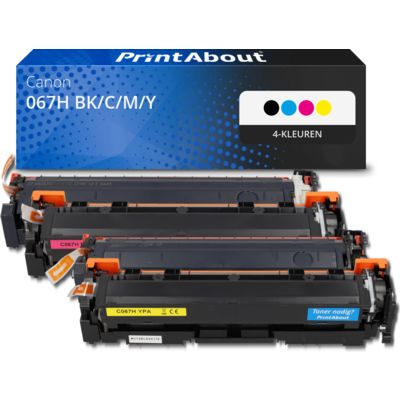 Huismerk Canon 067H BK/C/M/Y Toner 4-kleuren Multipack Hoge capaciteit