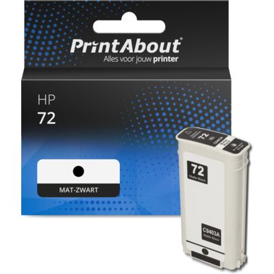 Huismerk HP 72 (C9403A) Inktcartridge Mat-zwart