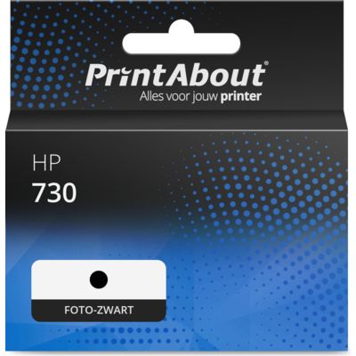 Huismerk HP 730 (P2V73A) Inktcartridge Foto-zwart Hoge capaciteit