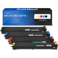 Huismerk Sharp MX-31GTB/C/M/YA Toner 4-kleuren Multipack