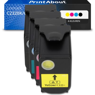 Huismerk Lexmark C2320K/C/M/Y0 Toner 4-kleuren Multipack