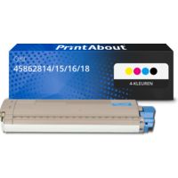 Huismerk OKI 45862814/15/16/18 Toner 4-kleuren Multipack