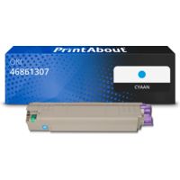 Huismerk OKI 46861307 Toner Cyaan