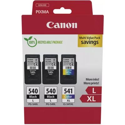 Canon PG-540L + PG540L + CL 541XL multipack Inktcartridge Zwart + 3 kleuren Multipack