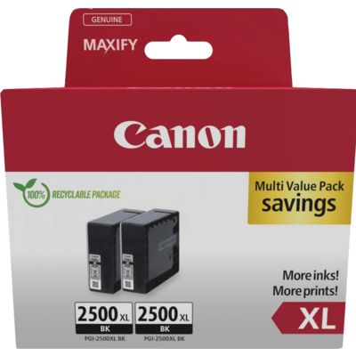 Canon PGI-2500XL Twin pack Inktcartridge Zwart Multipack