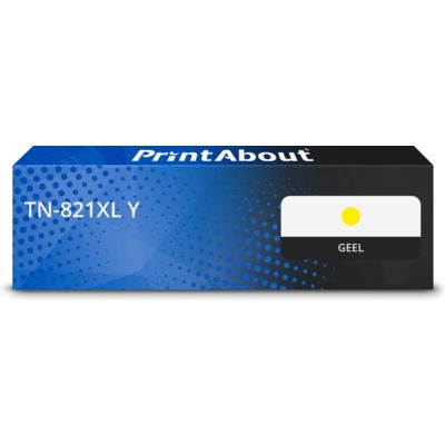 PrintAbout Huismerk vervangt Brother TN-821XL Y Toner Geel Hoge capaciteit