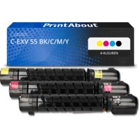 Huismerk Canon C-EXV 55 BK/C/M/Y Toner 4-kleuren Multipack