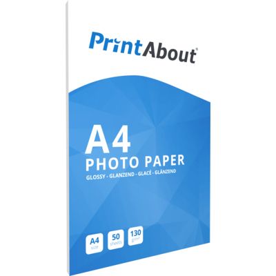 100 vellen fotopapier standaard A4 115 GSM extra licht dun glanzend sneldrogend waterbestendig helder wit zeer hoge kleurschittering voor inkjetprinters