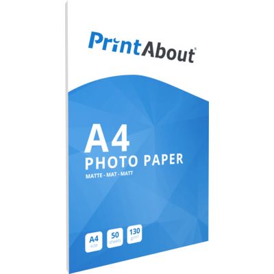PrintAbout Premium Mat A4 130 grams fotopapier (50 vel)