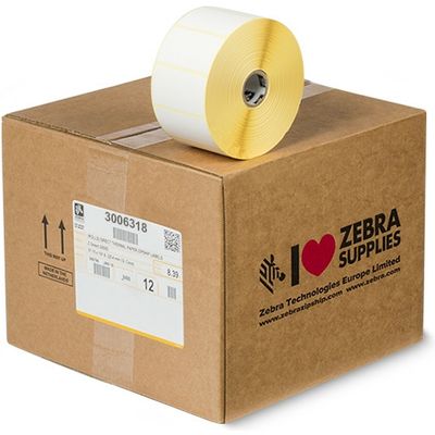 Zebra 3006318 Etiket Zwart op wit (57 mm x 32 mm) 12 rollen
