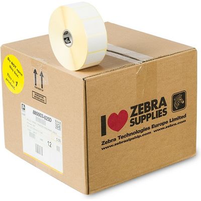 Zebra 880003-025D Etiket Zwart op wit (38 mm x 25 mm) 12 rollen