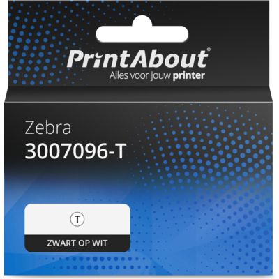 Huismerk Zebra 3007096-T Etiket Zwart op wit (102 mm x 152 mm) 4 rollen
