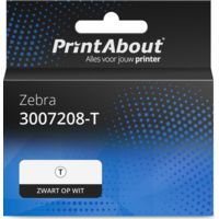 Huismerk Zebra 3007208-T (Z-Select 2000D 3007208-T) Etiket Zwart op wit (31 mm x 22 mm) 12 rollen