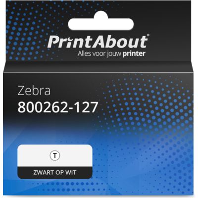 Huismerk Zebra 800262-127 Etiket Zwart op wit (57 mm x 32 mm)