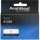 Huismerk Dymo 91208 (S0721730) Tape Zwart op metallic (12 mm)