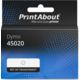 Huismerk Dymo 45020 (S0720600) Tape Wit op transparant (12 mm)