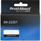 PrintAbout Huismerk vervangt Brother DK-22251 Zwart en Rood op wit (62 mm)