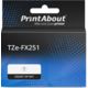 PrintAbout Huismerk vervangt Brother TZe-FX251 Tape Zwart op wit (24 mm)