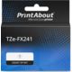 PrintAbout Huismerk vervangt Brother TZe-FX241 Tape Zwart op wit (18 mm)