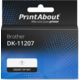 Huismerk Brother DK-11207 Etiket Zwart op wit (58 x 58) (DVD/CD)