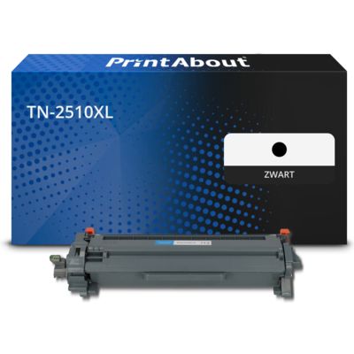 PrintAbout Huismerk vervangt Brother TN-2510XL Toner Zwart Hoge capaciteit