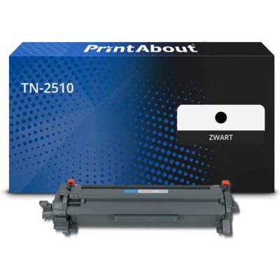 PrintAbout Huismerk vervangt Brother TN-2510 Toner Zwart Normale capaciteit