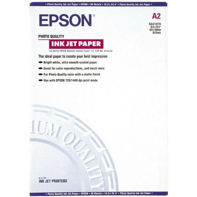Epson S041079 photo quality inkjet paper (102 gram) A2 Fotopapier (30 vellen)