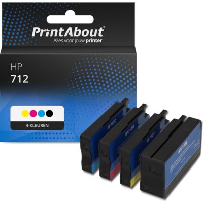 Huismerk HP 712 (3ED67/68/69/70A) Inktcartridge 4-kleuren Multipack