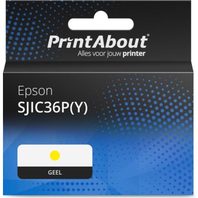 Huismerk Epson SJIC36P(Y) Inktcartridge Geel