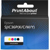 Huismerk Epson SJIC36P(K/C/M/Y) Inktcartridge 4-kleuren Multipack