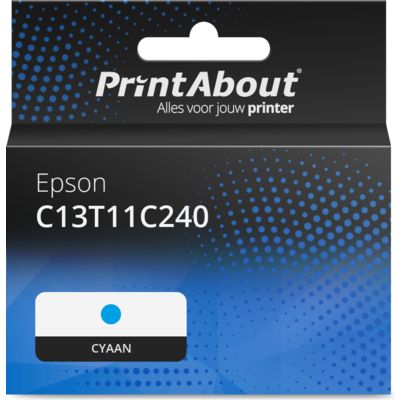 Huismerk Epson C13T11C240 Inktcartridge Cyaan