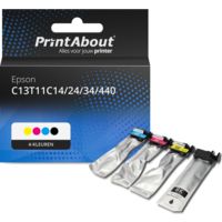 Huismerk Epson C13T11C14/24/34/440 Inktcartridge 4-kleuren Multipack
