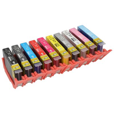 Huismerk Canon PFI-300PBK/MBK/C/R/M/Y/GY/CO/PM/PC Inktcartridge 10-kleuren Multipack