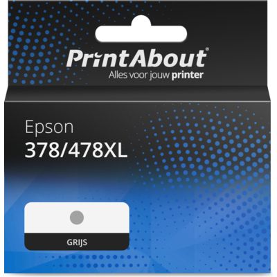 Huismerk Epson 378/478XL (C13T04F64010) Inktcartridge Grijs Hoge capaciteit