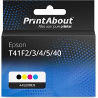 Huismerk Epson T41F2/3/4/5/40 Inktcartridge 4-kleuren Multipack Hoge capaciteit