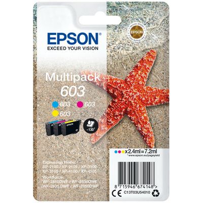 Epson 603 (T03U5 C/M/Y) Inktcartridge 3-kleuren Multipack
