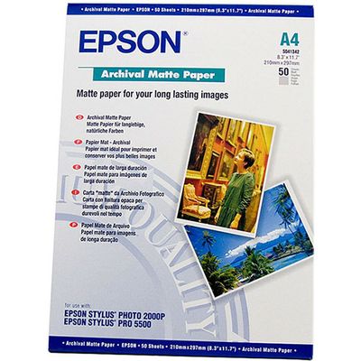 Epson S041342 A4 Archival Matte Paper (50 vel) Fotopapier