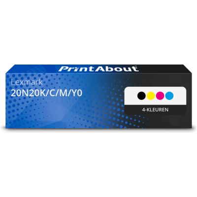 Huismerk Lexmark 20N20K/C/M/Y0 Toner 4-kleuren Multipack