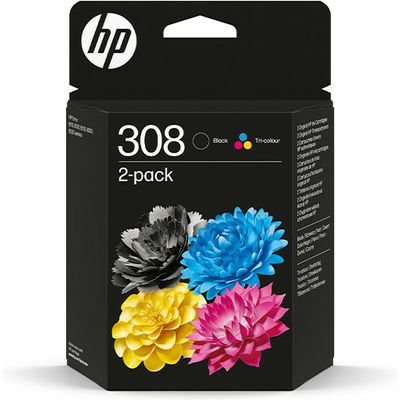 HP 308 (6L6S6UE) Inktcartridge Zwart + 3 kleuren Multipack
