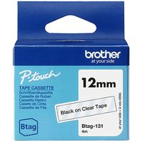 Brother Btag-131 Tape Zwart op transparant