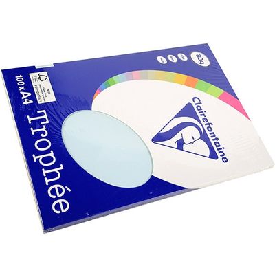 Clairefontaine Azuurblauw A4 Gekleurd papier 80 grams (100 vel)