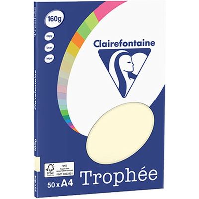 Clairefontaine Crème A4 Gekleurd papier 160 grams (50 vel)
