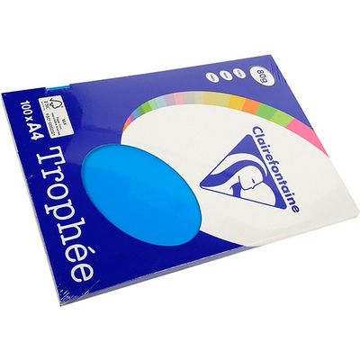 Clairefontaine Caribbean blauw A4 Gekleurd papier 80 grams (100 vel)