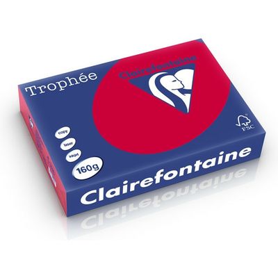 Clairefontaine Kersenrood A4 Gekleurd papier 160 grams (250 vel)