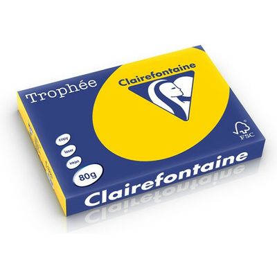 Clairefontaine Goudgeel A4 Gekleurd papier 80 grams (500 vel)