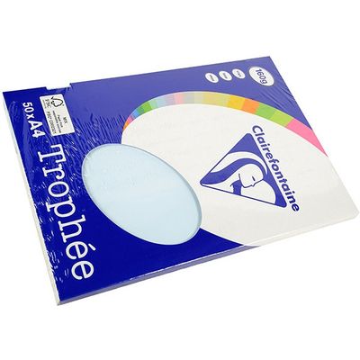 Clairefontaine Azuurblauw A4 Gekleurd papier 160 grams (50 vel)