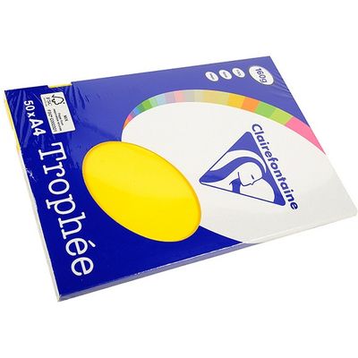 Clairefontaine Zonnegeel A4 Gekleurd papier 160 grams (50 vel)