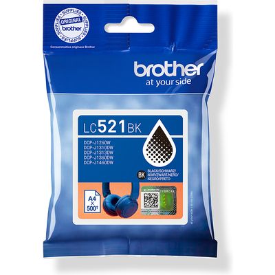 Brother LC-521BK Inktcartridge Zwart