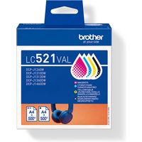 Brother LC-521VAL Inktcartridge 4-kleuren Multipack